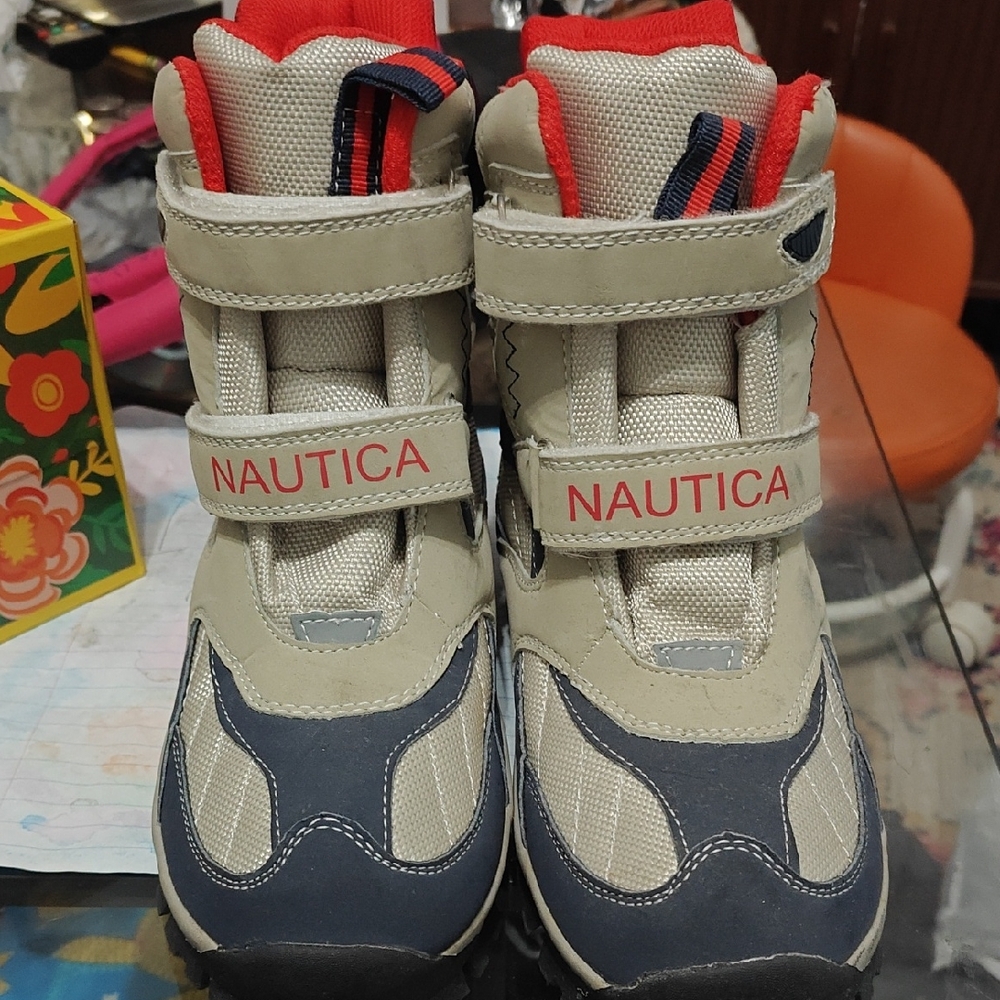 Nautica Kids Rain & Snow Boots - Red and Gray
